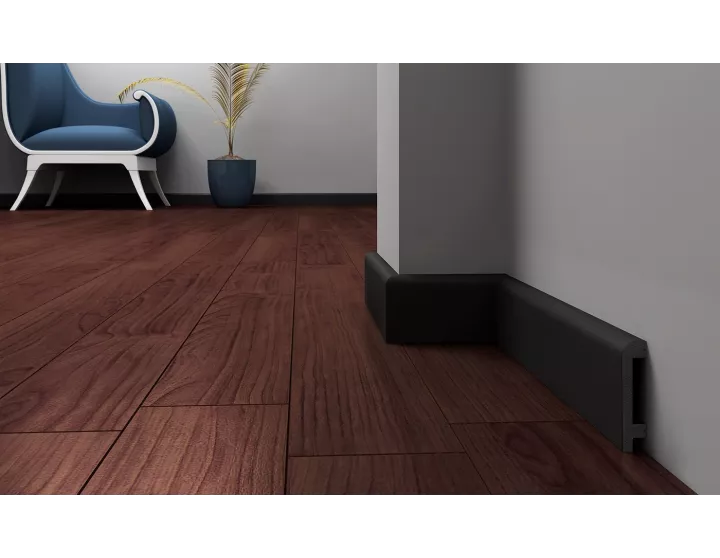 KROME P8018B CZARNA LISTWA PRZYPODŁOGOWA