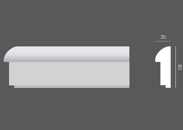 Sztukateria elewacyjna MW.073 wspaniała, efektowna - profil zewnętrzny.