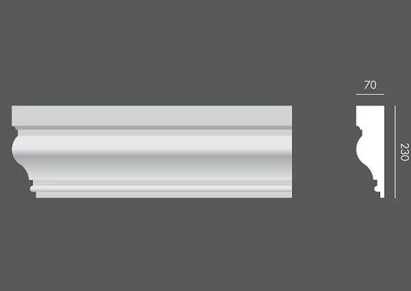 Piękny profil zewnętrzny elewacyjny MW.077 - trwała ozdobna sztukateria.