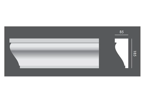 Profil zewnętrzny elewacyjny MW.104, subtelny trwały - ozdobna elewacja.