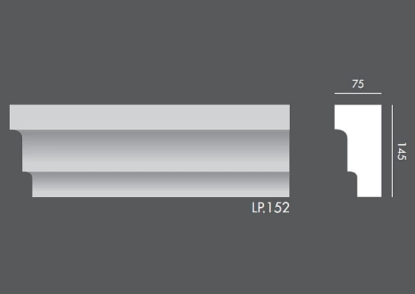 Gustowna trwała ozdoba, profil elewacyjny MW.152 - sztukateria zewnętrzna.