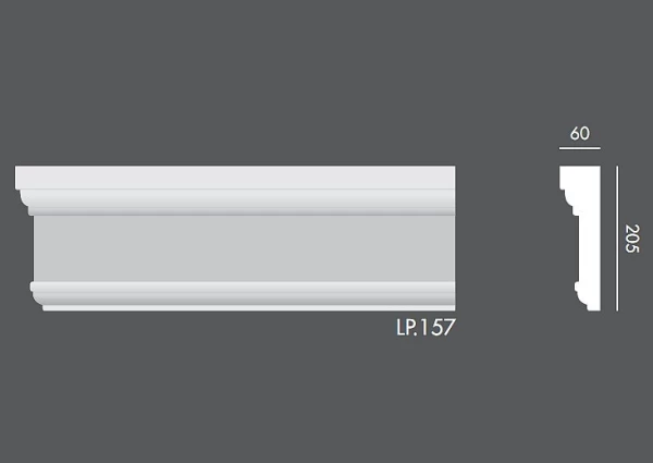 Profil MW.157 do dekoracji architektonicznych - trwała sztukateria elewacyjna.