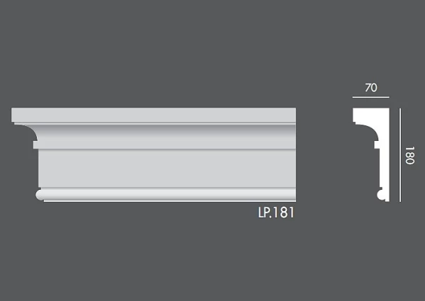 Profil zewnętrzny elewacyjny MW.181 - sztukateria elewacyjna na budynki.