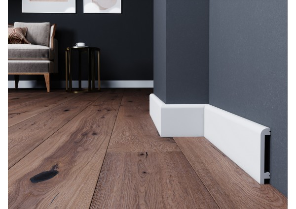 Intenpro line B0110 Biała listwa przypodłogowa