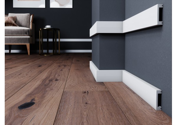 Intenpro line B5106 Biała listwa przypodłogowa