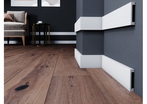 Intenpro line B5108 Biała listwa przypodłogowa