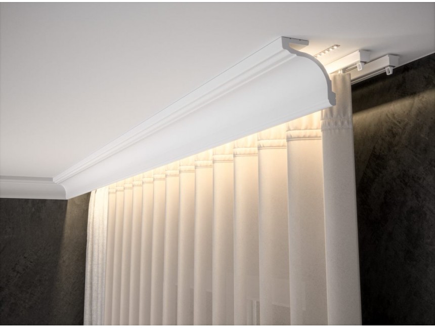 Rodzina listew karniszowych CREATIVA LK-05 do bardziej dekoracyjnej zabudowy