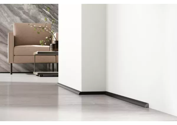 PF015B  DuroFit Premium Floor Ćwierćwałek- Listwa czarna
