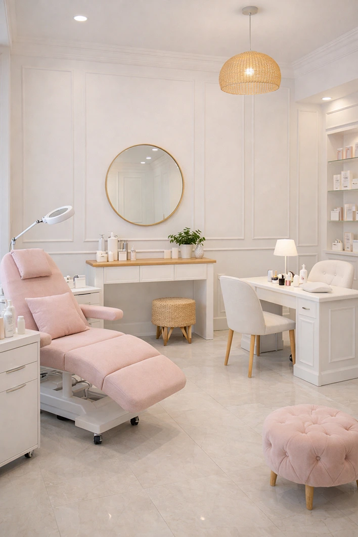 Sztukateria w salonie kosmetycznym